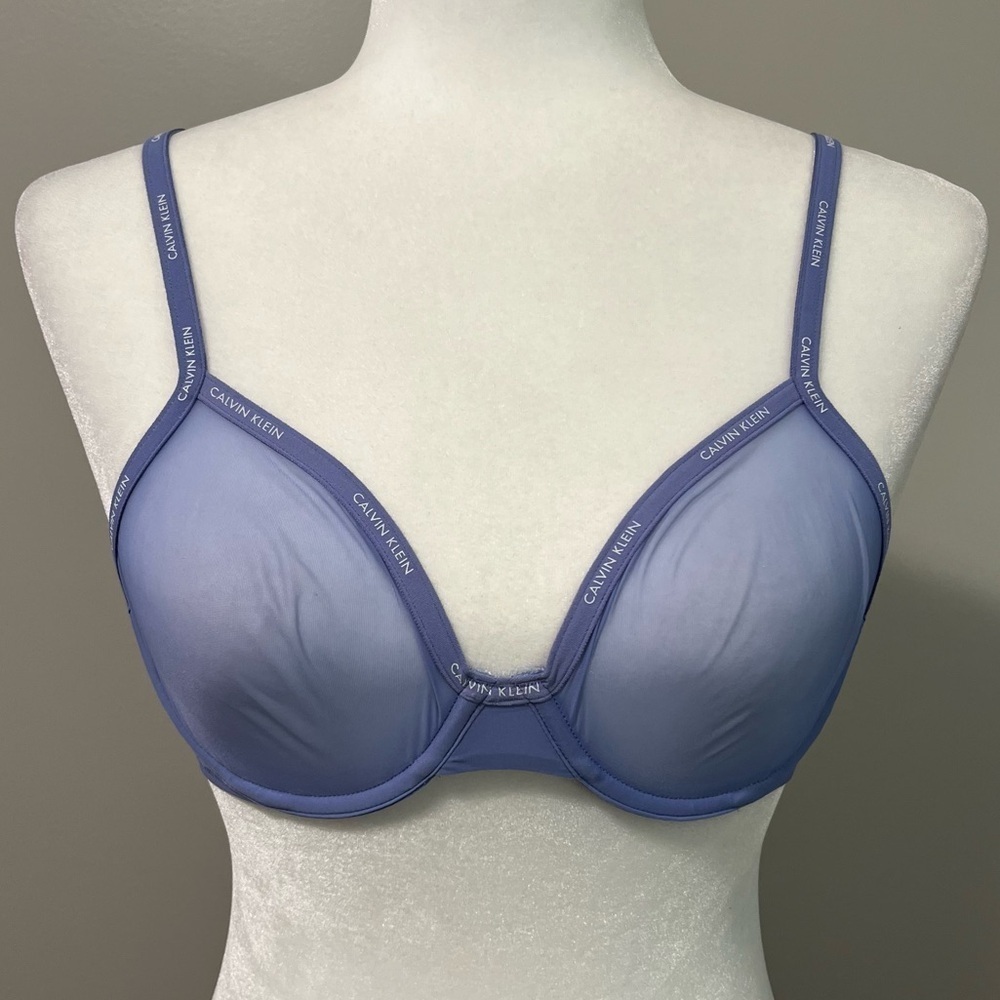 Calvin Klein Sheer Marquisette Lace Unlined Demi Bra
